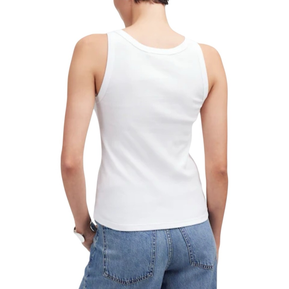 Madewell (Re)generative Cotton Essential High-Neck
Tank in White - Picture 5 of 9